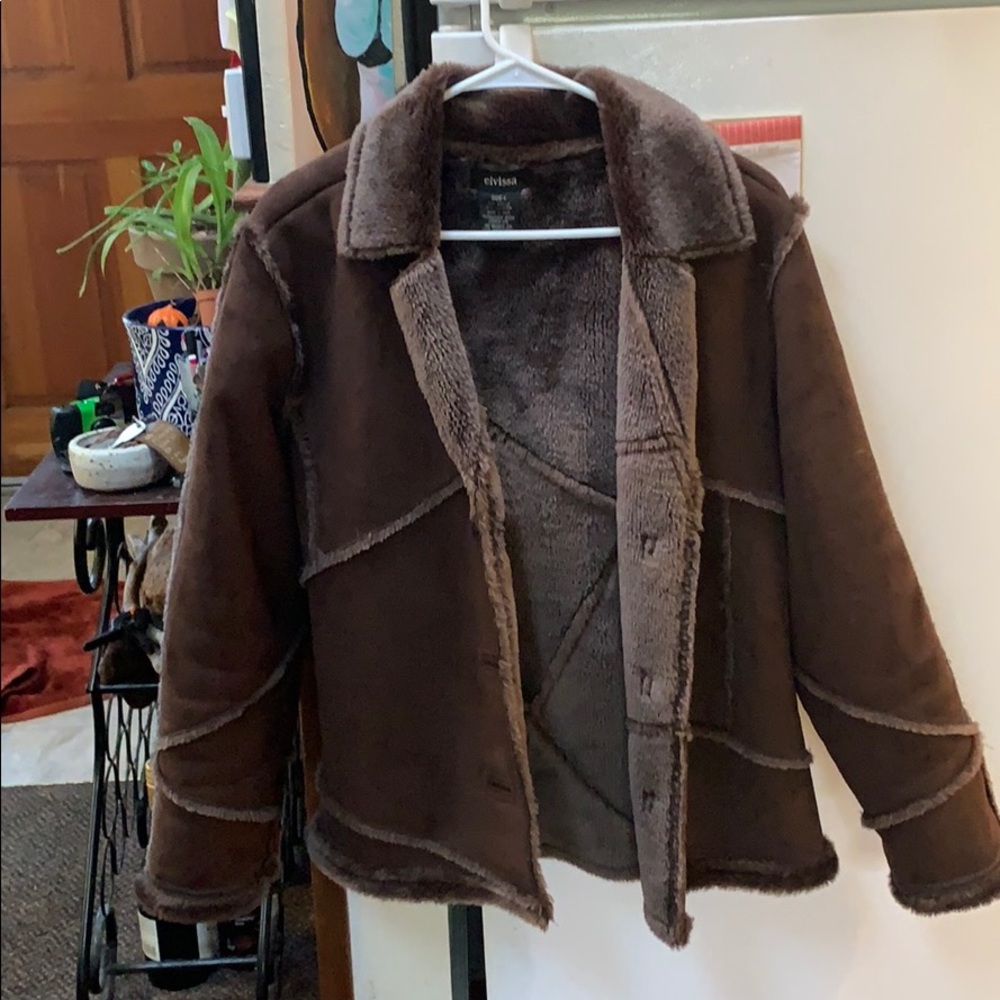 Big brown fur coat